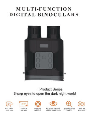 Ночное зрение Бинокль ИР 1.5m-400m 1080P 850NM LED 256GB Днем Ночью