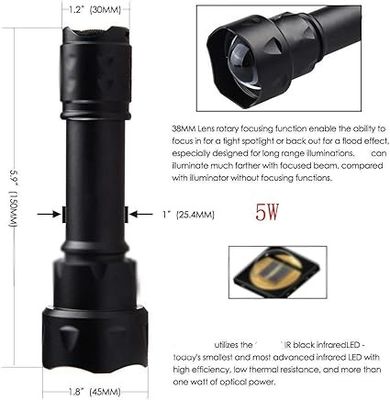 IR 940nm Тип источника света с 850nm светодиодной световой траекторией расстояние 100 ярдов Алюминиевые литий-полимерные батареи требуются