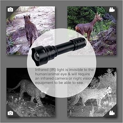 1 Литий-полимерные батареи Необходимо Негруппированный 850nm LED Zoom Able IR фонарик