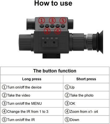 M5 Digital 1080P Day &amp; Night Vision Rifle Scope Hunting Monocular Camera с инфракрасным диапазоном 850 или 940 нм (M5-50-IR940-GP)
