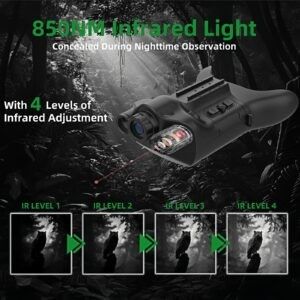 Micro SD Card Storage Media Digital Night Vision Бинокли с перезаряжаемой литийной батареей