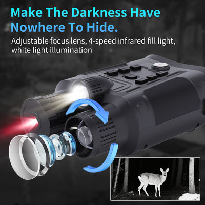 Бинокль ночного видения Mini90 с 6-кратным оптическим зумом, инфракрасным излучением, фото 40 МП и видео 4K, время работы от аккумулятора 15 часов, видимость в темноте для рыбалки, катания на лодках, пеших прогулок и кемпинга